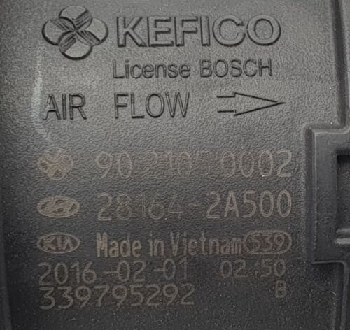 HYUNDAI I40 12-19 I VF 1.7 CRDI GENUINE MASS AIR FLOW METER MAF 28164-2A500 - Picture 7 of 8