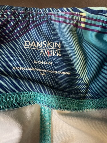 Dan Skin Youth Multicolored Leggings Sz S-(4-6) With Mesh On Outside Legs - Picture 4 of 5