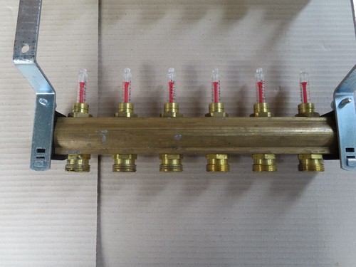 Distribuidor de circuito de calefacción HKV 513 - 06 salidas indicador de flujo HKV calefacción por suelo radiante - Imagen 6 de 24