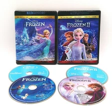 DISNEY’S FROZEN 1 & 2 [4k Ultra HD + Blu-ray + digital] 2-MOVIE Collection - NEW