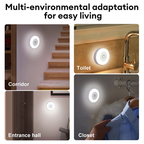 Wireless Under Cabinet Lights Tap Push Button Light Battery Operated Night Light - Picture 17 of 21