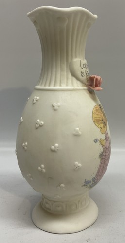 "Love is Kind" Precious Moments Porcelain Flower Vase Rose Bud With Box Vtg 1993 - Picture 5 of 7