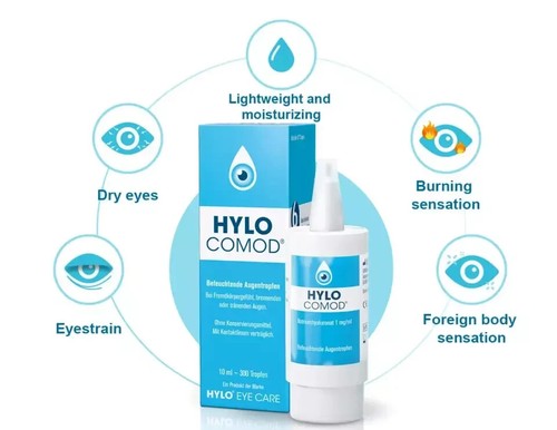 3 X Hylo Comod Collirio Lubrificante con Sodio Ialuronato Ursapharm 10ml - Foto 3 di 7