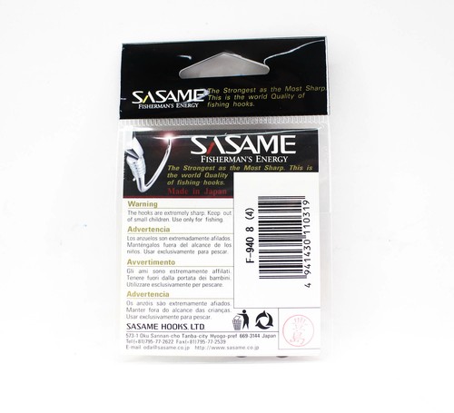 Sasame F-940 Gure Ringed Bait Hook Size 8 (0319) - Foto 2 di 4