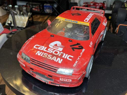 Kyosho 2 speed Skyline GTR Fw02 Discontinued Almost RTR OS Max Bridgestone Tires - Picture 13 of 23