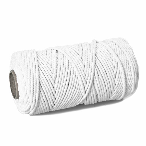 100m Natural 8 Strand Macrame Cotton Rope Bakers Twine Cord Braided Kite Line - Bild 8 von 108