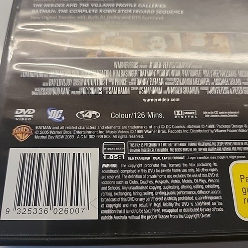 BATMAN The Dark Knight Rises, Begins + Original 4x Movies Set DVD R4 NEW X 2 - Picture 13 of 24