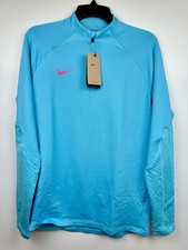 Nike Dri FIT Strike 1/4 Zip Soccer Drill Top Blue Mens Size Medium