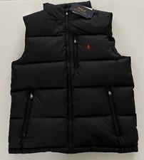 NWT, Boys Ralph Lauren Black Down Vest. Size L 14-16 Approx 158/164 European