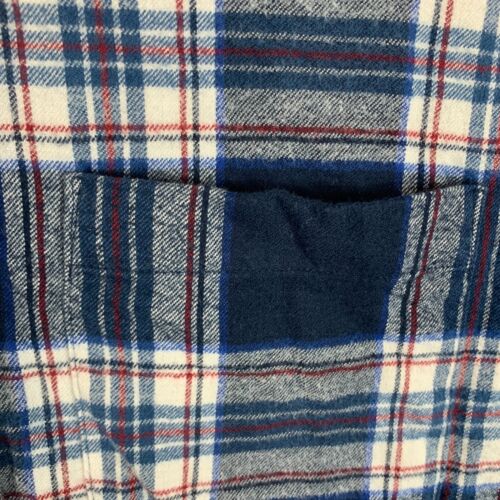 Abercrombie & Fitch camicia uomo flanella morbida A&F blu a quadri con bottoni XXL-2XL - Foto 18 di 21
