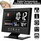 Led Digital Alarm Clock Snooze Calendar Thermometer Hygrometer Weather Display