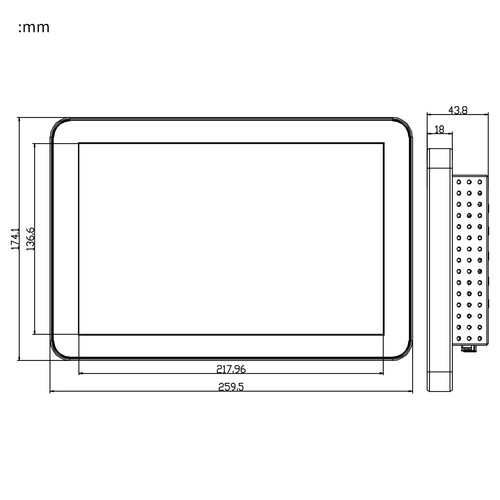 GreenTouch 10.1 Inch Multi PCAP Touch Screen Monitor 1280 * 800 Resolution Displ - Picture 6 of 6