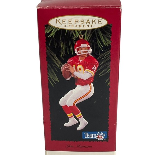 Hallmark Team NFL Keepsake Ornament 1995 Joe Montana Kansas City Chiefs Vintage - Bild 1 von 10