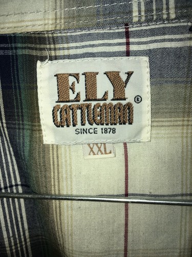 EUC Ely Cattleman Short Long Sleeve XXL 2X Pearl Snap Buttons Red Blue Tan Lot - Picture 39 of 60