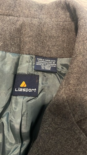 Vintage Liz sport Women’s 2-button Grey blazer sz 4 - Picture 5 of 10