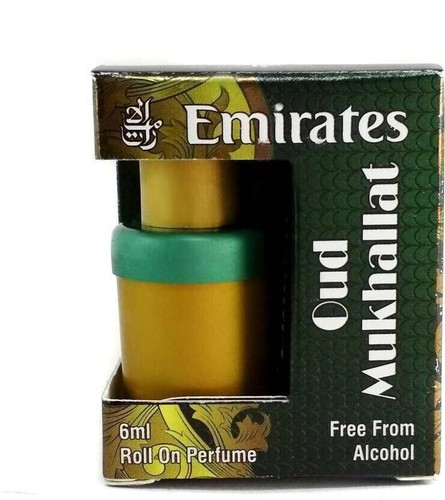 Oud Mukhallat Emirates Attar Roll On Long Lasting Luxury Ittar (6ml) Pack Of 2 - Picture 2 of 3