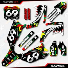 Rasta Savage Graphics Kit fits Honda CRF450R 09-12 Crf 450 Crf450 Decals