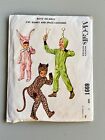 Vintage McCall's Sewing Pattern 6991 Halloween Costume Cat Bunny Space Alien Ff