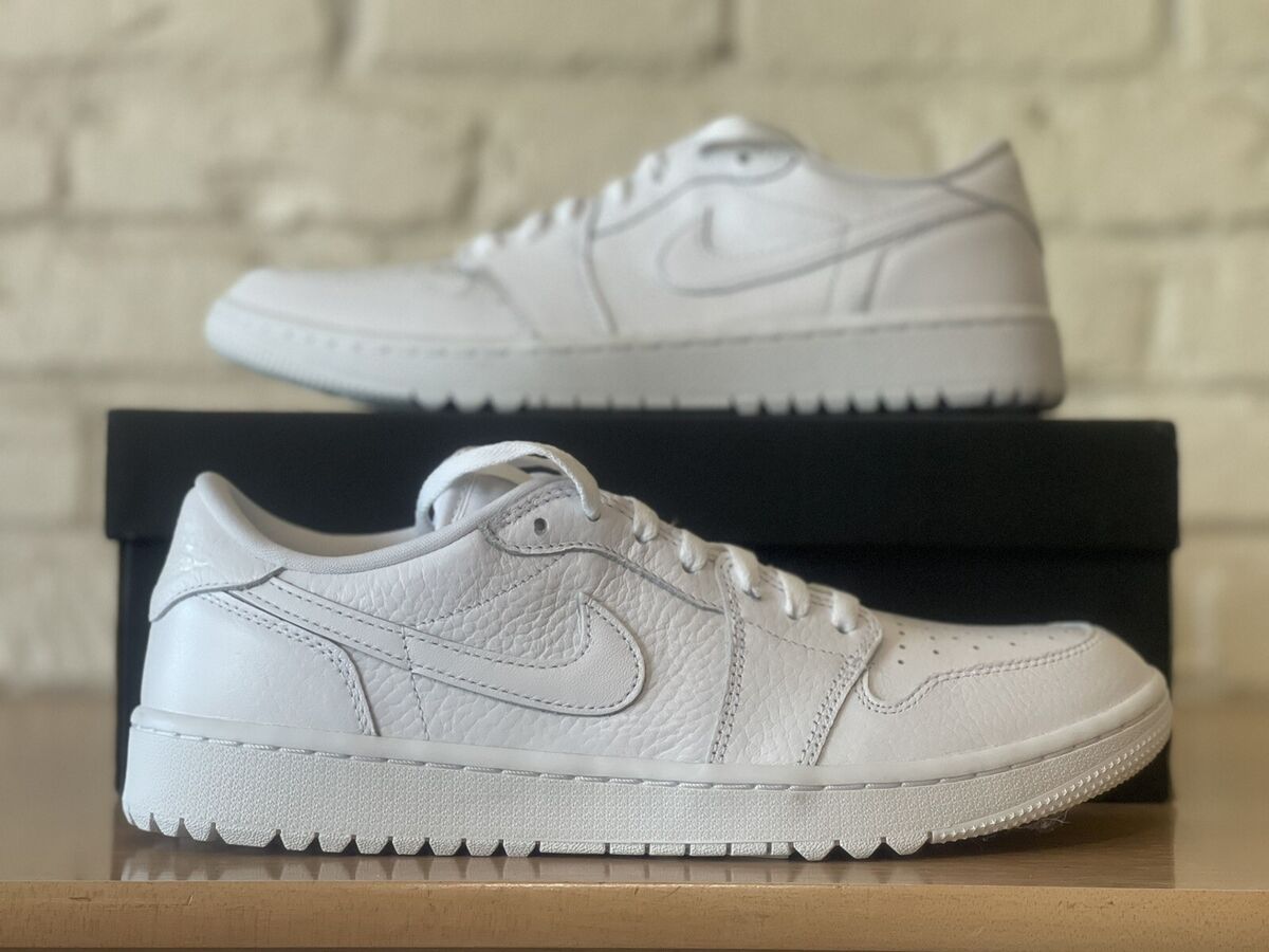 Nike Air Jordan 1 Low G Golf Triple White AJ1 Retro Spikeless Men 