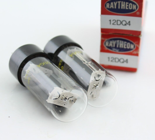 New NOS Qty 2 RAYTHEON 12DQ4 Clear Top Grey Plates O Getter NOS Vacuum Tubes USA - Picture 5 of 13