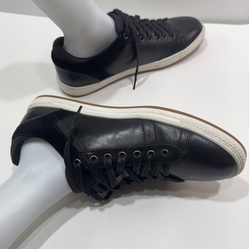 ENGLISH LAUNDRY Men's Size 11.5 Black Leather Sneaker Shoes Lace Suede ELL2016 - Picture 8 of 14