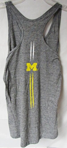 Michigan Wolverines Women L "LOVE MICHIGAN" Tri-Blend Racerback Tank Top C1 3160 - Picture 3 of 4