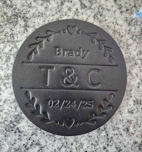 4 posavasos de cuero personalizados, boda, elige nombre, iniciales, fecha y color - Imagen 11 de 13