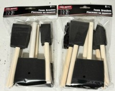 SET OF 2 Tool Bench Foam Paint Brush Set 8 Pcs 252261 1 in.- 4 in Sizes