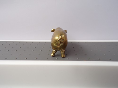 Vintage Brass Pig Vesta Match Striker Holder Pig Figure Figurine Collectable - Picture 9 of 12