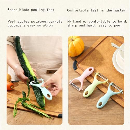 6 PCS Vegetable Peeler Set with Sharp Blade,Vegetable Peelers for - Bild 3 von 5