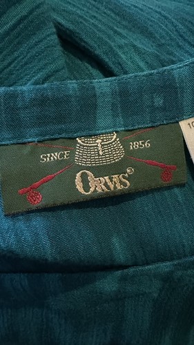 Vintage Orvis Turquoise Crinkle Rayon Midi Length Dress Label Size Small - Picture 6 of 18