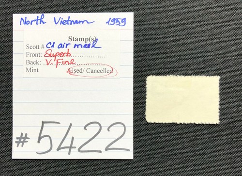Estampillas de Vietnam del Norte, 1 usadas/canceladas, C1, SCV 2009 = $7.75, #5421 o #5422 - Imagen 4 de 4
