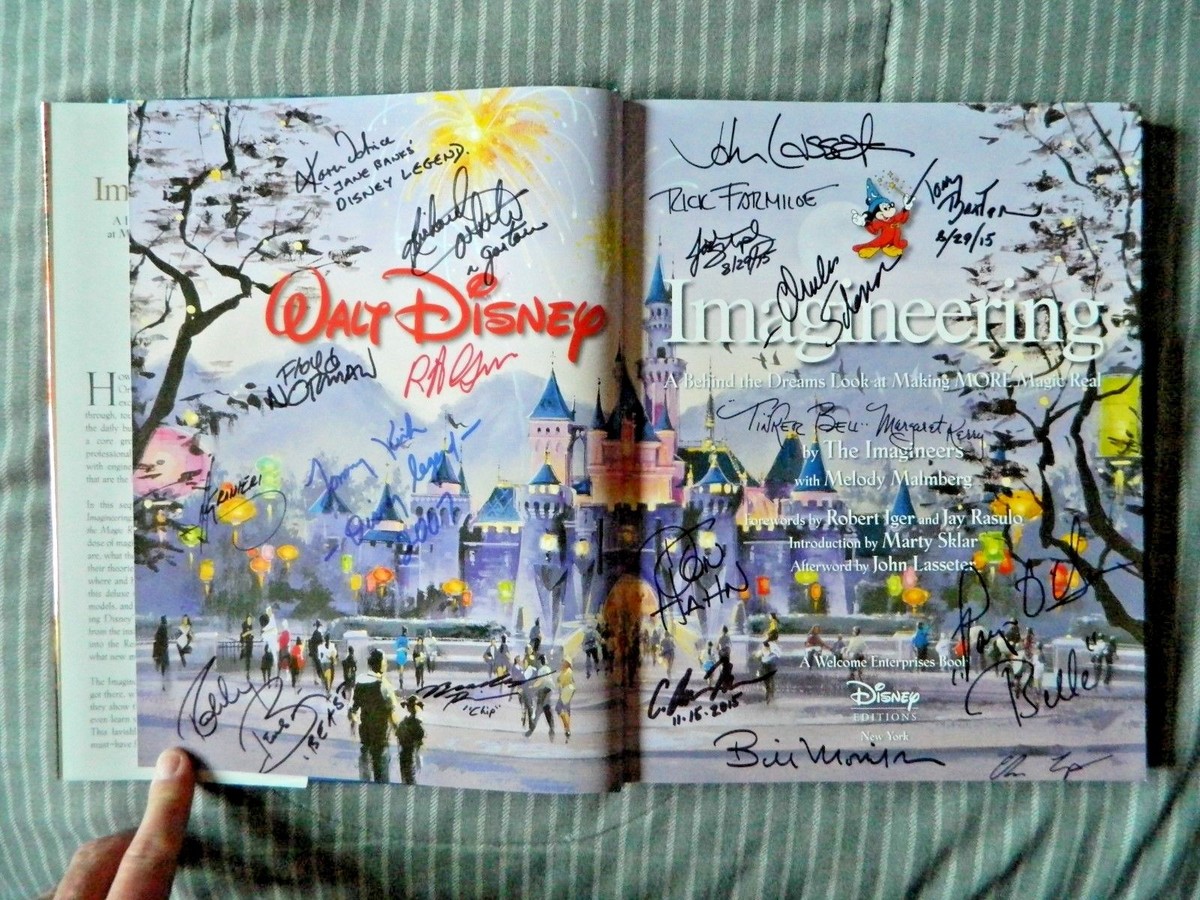 Walt Disney Imagineering Signed John Lasseter Tony Baxter Floyd