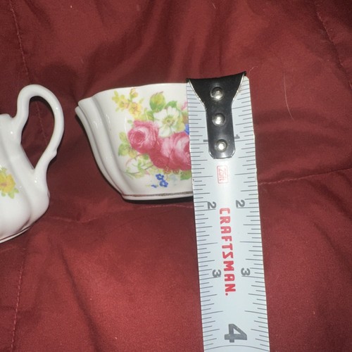 Royal Stuart Spencer Stevenson Fine Bone China Sugar And Creamer Rose N Flowers - Picture 13 of 15
