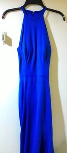 Blue Halter Prom Dress