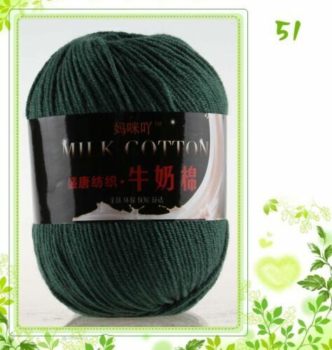 Hot Sale 50g Super Soft Milk Crochet Cotton Knitting Yarn Baby Knit Wool Yarn - Picture 52 of 55