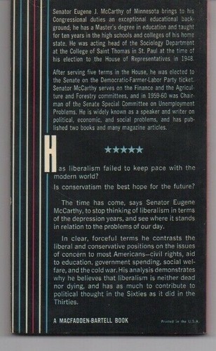 EUGENE MCCARTHY A Liberal Answer to Conservative Challenge PB 1968 Political - Picture 2 of 2