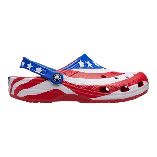 Crocs Classic American Flag Clogs Men's Size 9 Patriotic Shoes 4th of July - Picture 4 of 4