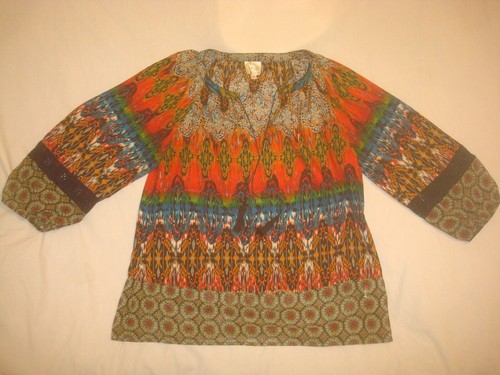 Blusa Top Mujer Anthropologie Higo y Flor Multicolor Mediana - Imagen 1 de 10