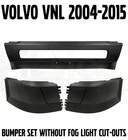 Volvo VNL Truck Bumper Set Left Right Center WITHOUT NO Fog Light Cut Out Hole