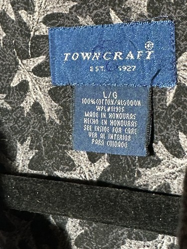 Towncraft Men’s Long Sleeve Button Down Unique Leaf Pattern 100% Cotton  - Bild 4 von 4