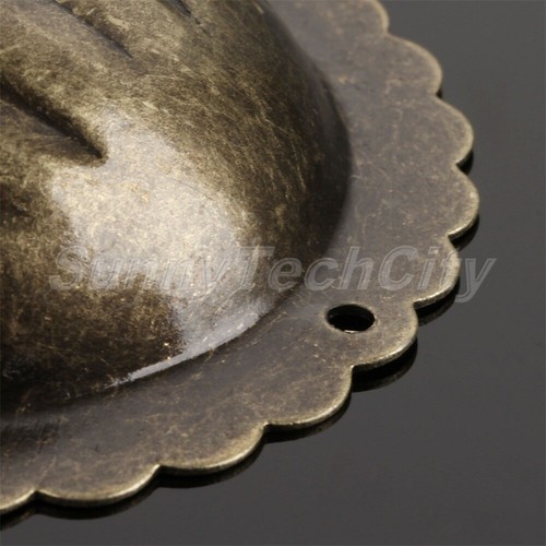 5x Vintage Cabinet Closet Medicine Pull Handle Shell Cup Cupboard Drawer Knobs - Picture 6 of 7