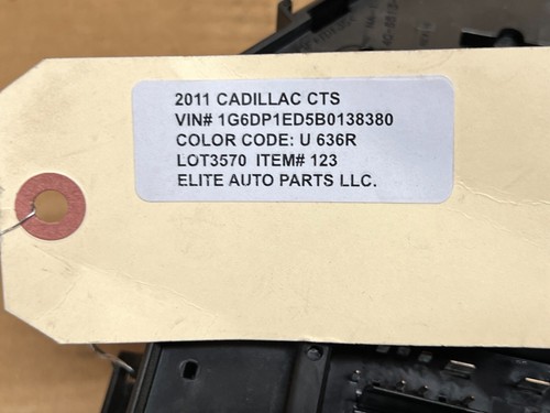 2011 CADILLAC CTS 3.6L COUPE ENGINE FUSE BOX XENON HEADLAMPS, OEM LOT3570 - Picture 8 of 8