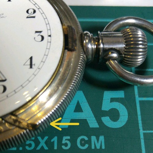 Goliath size WALTHAM solid silver grade sterling vintage poket watch mzmr - Picture 10 of 10