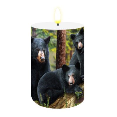 Briarwood Lane Black Bear Family Flameless Candle