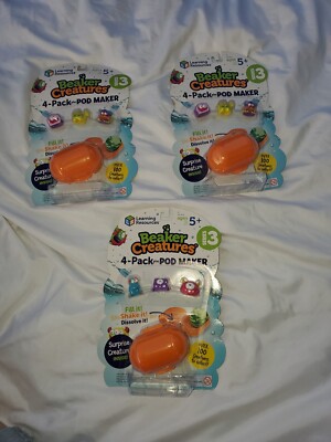 Beaker Creatures 4 Pack Learning Resources  New Lot of 3 