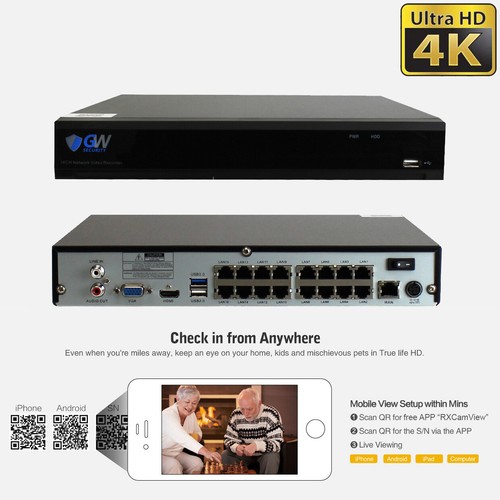 8MP 2160p @30fps 4K IP Optical Motorized Zoom PoE Security System - 10 Cameras - Picture 3 of 12