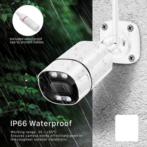 5MP Wifi POE IP Bullet Camera IR Dual Lights H.265 2 Way Audio IP66 Card Slot - Picture 8 of 16