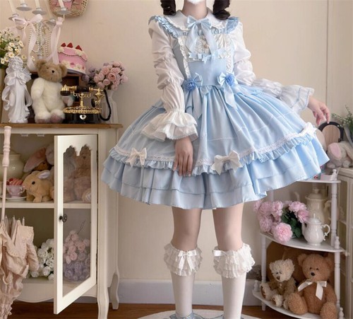 Japanese Lolita Kawaii Fairy Dress Pink Pastel Sweet Princess jsk dress - Picture 16 of 19