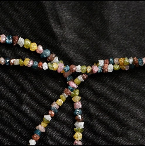 Multi Colour Rough Uncut Diamond Beads Natural Raw Diamond Beads For Use Jewelry - Picture 2 of 9